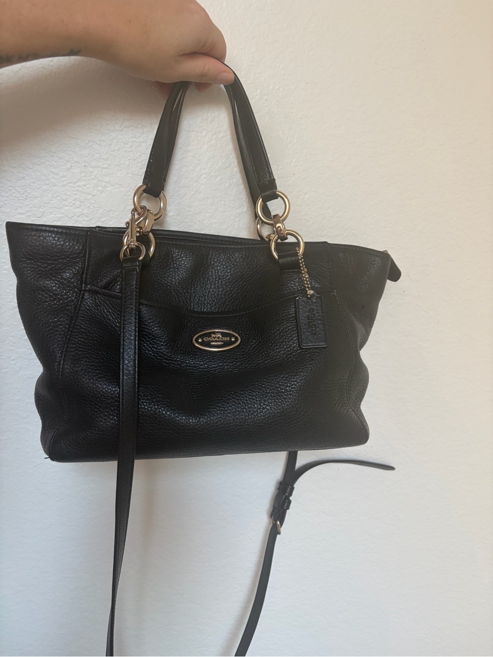 Coach y2k pebbled black purse